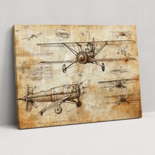 Painted Anarchy Leonardo Da Vinci Sketches Of Flying Machines Wall Art - Leonardo Da Vinci, Leonardo Da Vinci, Wall Decoration, Canvas Print, 50X30