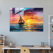Painted Anarchy Seaside Glow Glass Wall Art - Leonid Afremov, Glass Wall Art, Glass Print, Modern Art, 45 x 30 cm