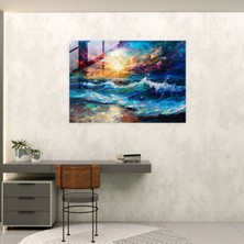 Painted Anarchy Leonid Afremov Glass Print Dreamy Seascape - Leonid Afremov, Glass Print, Glass Art, Wall Decoration, 45 x 30 cm