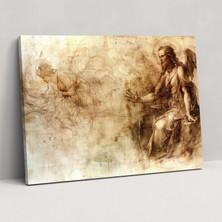 Painted Anarchy Leonardo Da Vinci Wall Decoration - Leonardo Da Vinci, Wall Art, Canvas Wall Art, Leonardo Da Vinci, 50X30