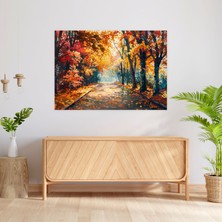 Painted Anarchy Autumn Park Leonid Afremov Canvas Print Wall Decoration - Leonid Afremov, Home Decoration, Wall Decoration, Canvas Wall Art, 100 x 70 cm