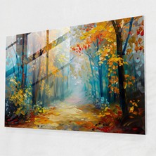 Painted Anarchy Serene Forest Pathway Glass Wall Art - Leonid Afremov, Wall Decoration, Modern Art, Glass Print, 45X30