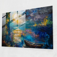 Painted Anarchy Leonid Afremov Glass Wall Art - Moonlit Night Glass Print - Leonid Afremov, Glass Wall Art, Leonid Afremov, Glass Art, 45X30