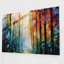 Painted Anarchy Leonid Afremov Glass Print - Colorful Reflections Glass Wall Art - Leonid Afremov, Leonid Afremov, Wall Decoration, Modern Art, 45X30