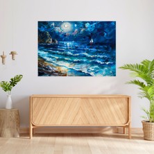 Painted Anarchy Leonid Afremov Moonlit Seascape Wall Decoration - Leonid Afremov, Leonid Afremov, Wall Art, Wall Decoration, 100 x 70 cm