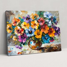 Painted Anarchy Floral Vase Leonid Afremov Wall Decoration - Leonid Afremov, Canvas, Home Decoration, Leonid Afremov, 70 x 50 cm