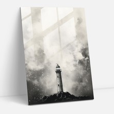 Painted Anarchy Minimalist Lighthouse Glass Print - Lighthouse 30X45 cm