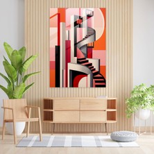 Painted Anarchy Geometric Lighthouse Glass Wall Art - Lighthouse, Glass Art, Glass Wall Art, Modern Art, 30X45