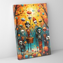 Painted Anarchy Los Muertos Spirit Celebration Wall Art - Los Muertos, Los Muertos, Spirits, Canvas, 30X50