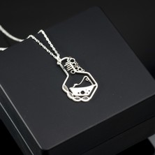 One Silver Gold 925 Ayar Gümüş Kimya Beger Glass Kolye Özel Seri