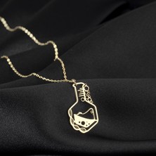 One Silver Gold 925 Ayar Gümüş Kimya Beger Glass Kolye Özel Seri