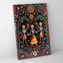 Painted Anarchy Los Muertos Wall Decoration - Los Muertos, Home Decoration, Papel Picado, Mexican, 30X50