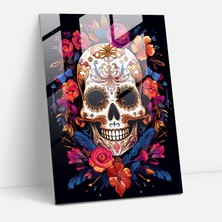 Painted Anarchy Los Muertos Wall Decoration - Los Muertos, Glass Print, Home Decoration, Glass Art, 30X45