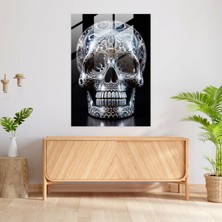 Painted Anarchy Los Muertos Glass Wall Art - Los Muertos, Los Muertos, Intricate Patterns, Glass Wall Art, 30X45
