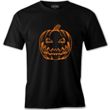 Lord T-Shirt Cadılar Bayramı - Bal Kabağı Pumpkin Siyah Erkek Tshirt