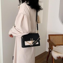 Three Beans 19CM Moda Çantaları Kadınlar Crossbody Bag Omuz Paketi Fanni Çanta Çantalar Çanta Tasarımcısı Küçük Çanta Çapraz Vücut Lüks Lady Bag (Siyah) (Yurt Dışından)