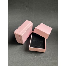 Örün Matbaa Pembe Yapılı Takı Kutusu 3x 6 x 8 cm Kolye, Bileklik, Mini Set Kutusu 24 Adet