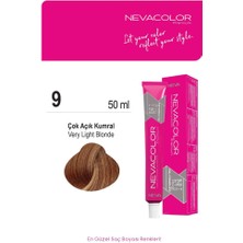 Nevacolor Tüp Saç Boyası 9. Çok Açık Kumral 50ml X2