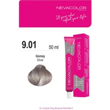 Nevacolor Tüp Saç Boyası 9.01 Gümüş 50ml X2