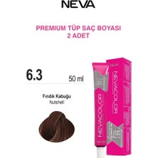 Nevacolor Tüp Saç Boyası 6.3 Fındık Kabuğu 50ml X2