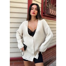 Minaaise Taş Yırtık Detaylı Hırka 26050