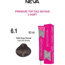 Nevacolor Tüp Saç Boyası 6.1 Küllü Koyu Kumral 50ml X2