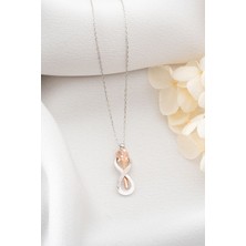 Silvano Jewelry 925 Ayar Gümüş Işıklı Kutuda Sarılan Çift Kolye