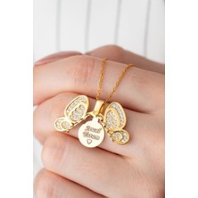 Silvano Jewelry 925 Ayar Gümüş Açılabilen Isimli Kelebek Kolye