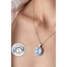 Silvano Jewelry 925 Ayar Gümüş Açılabilen Isimli Dünya Kolye