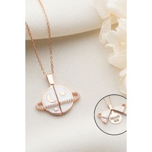 Silvano Jewelry 925 Ayar Gümüş Açılabilen Isimli Gezegen Kolye