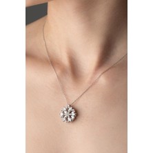 Silvano Jewelry 925 Ayar Dönen Kartanesi Gümüş Kolye