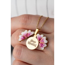 Silvano Jewelry 925 Ayar Gümüş Açılabilen Isimli Çiçek Kolye