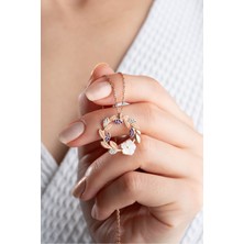Silvano Jewelry 925 Ayar Gümüş Sedefli Çiçek Kolye