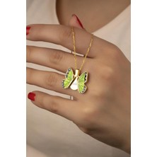 Silvano Jewelry 925 Ayar Gümüş Açılabilen Kelebek Kolye