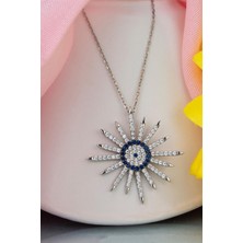 Silvano Jewelry 925 Ayar Gümüş Nazarlı Kuzey Yıldız Kolye
