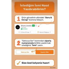 Silvano Jewelry 925 Ayar Gümüş Kişiye Özel Isimli Üçlü Papatya Kolye
