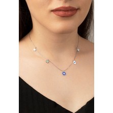 Silvano Jewelry 925 Ayar Gümüş Mineli Şans Kolye