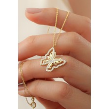 Silvano Jewelry 925 Ayar Gümüş Kelebek Kolye