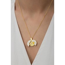 Silvano Jewelry 925 Ayar Gümüş Isimli Açılan Papatya Kolye