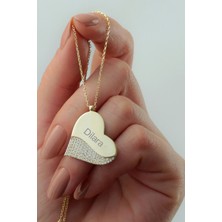 Silvano Jewelry 925 Ayar Gümüş Isimli Kalp Kolye
