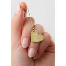 Silvano Jewelry 925 Ayar Gümüş Kişiye Özel Kalpli Isimli Sonsuzluk Kolye