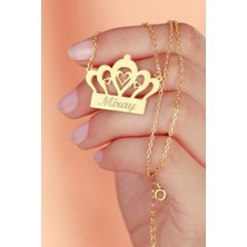 Silvano Jewelry 925 Ayar Gümüş Isimli Taç Kolye