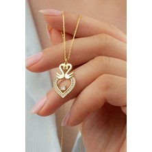 Silvano Jewelry 925 Ayar Gümüş Gold Kuğu Kolye