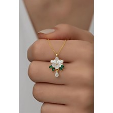 Silvano Jewelry Kadın 925 Ayar Gümüş Tektaş Sedefli Kolye