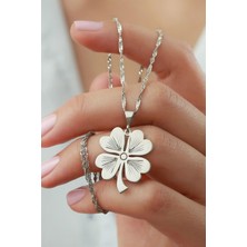 Silvano Jewelry 925 Ayar Gümüş Yonca Kolye