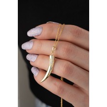 Silvano Jewelry 925 Ayar Gümüş Fil Dişi Kolye