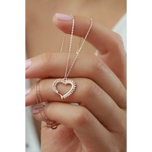 Silvano Jewelry 925 Ayar Gümüş Kalp Kolye
