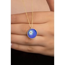 Silvano Jewelry 925 Ayar Gümüş Mineli Nazar Kolye