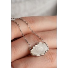Silvano Jewelry 925 Ayar Gümüş Sedefli Bulut Kolye