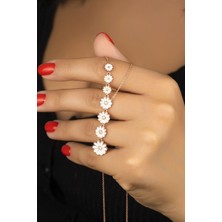 Silvano Jewelry 925 Ayar Gümüş Sallantılı Papatya Kolye